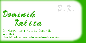 dominik kalita business card